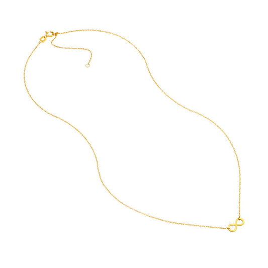 14K Gold Infinity Necklace
