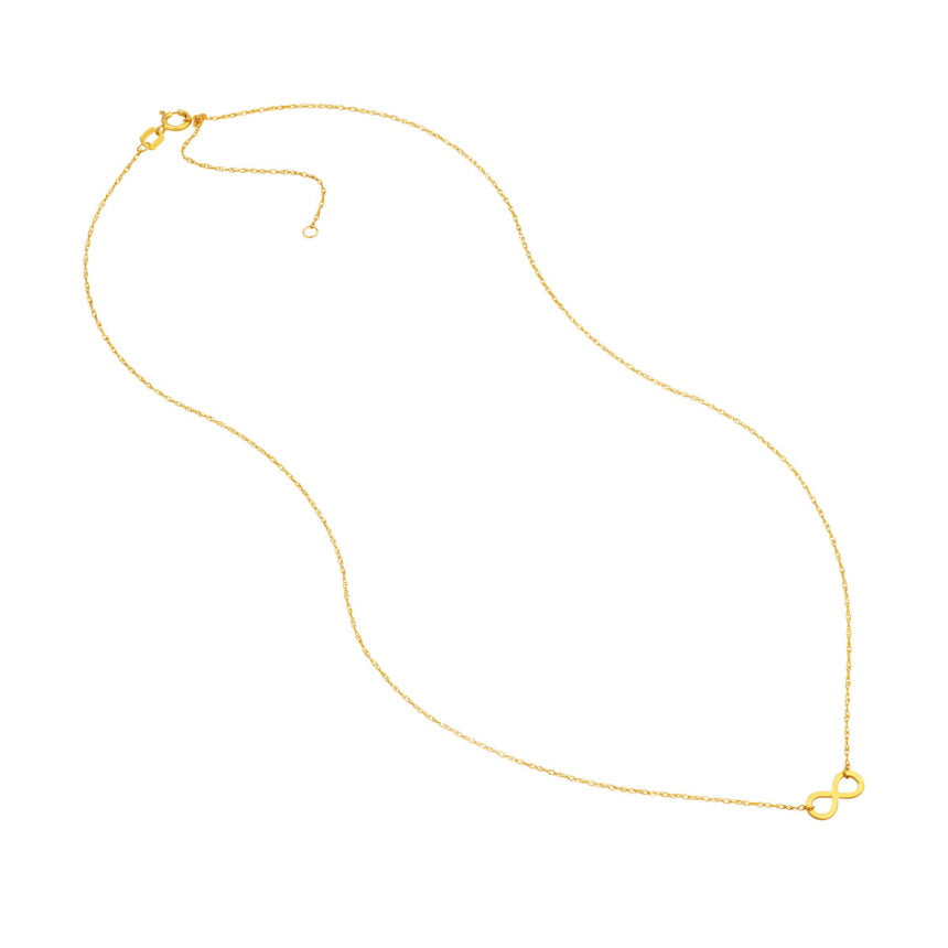 14K Gold Infinity Necklace